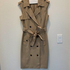Tan H&M Sleeveless Trench Dress